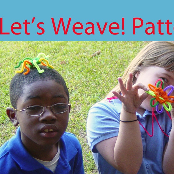 Kid's Weaving Project, DIY, Instant Download, Learn to Wicker Weave