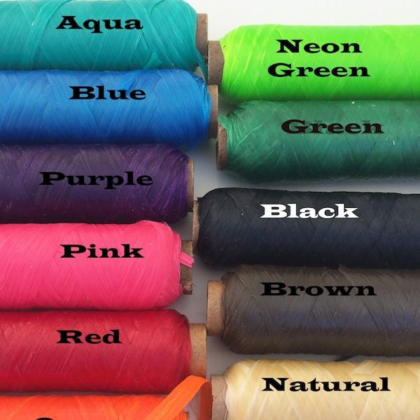 Neon Colors! Artificial Sinew Waxed thread Bolt very strong for crafts