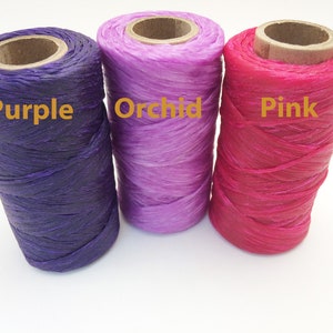 Artificial Sinew Thread Waxed Polypropylene for Craft Colorful image 2