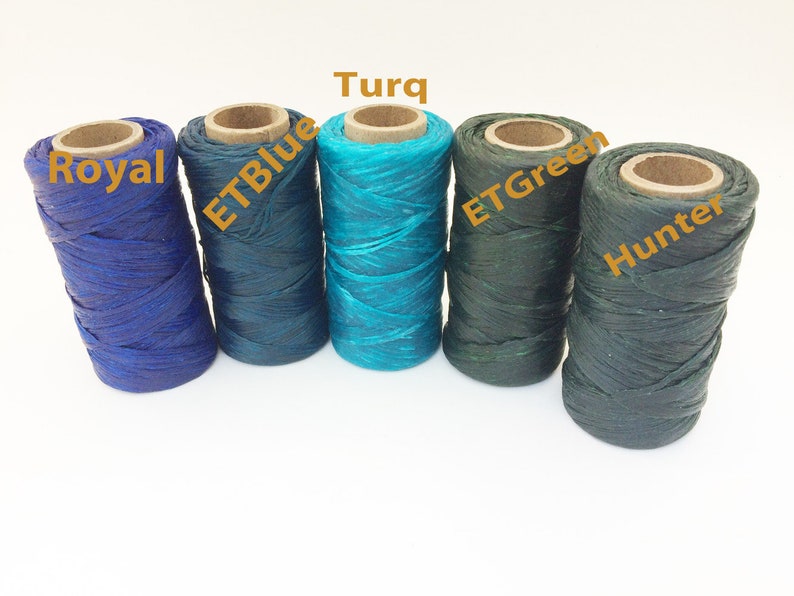 Artificial Sinew Thread Waxed Polypropylene for Craft Colorful image 3