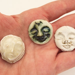 Lot of 3 Mask or Face Cabachons