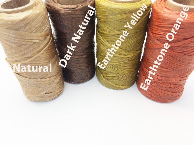 Artificial Sinew Thread Waxed Polypropylene for Craft Colorful image 4