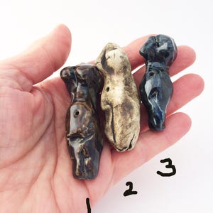 Large Goddess Bead, Venus of Willendorf, Primordial Fertility Symbol, Scarified Female Form, Rustic Primitive, Handmade Pottery