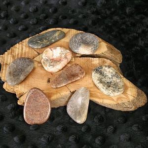 Handmade Worry Stones - Natural Rocks and Stones with Finger Groove for Stress Relief and Calming