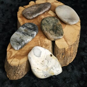Handmade Worry Stones - Natural Rocks and Stones with Finger Groove for Stress Relief and Calming