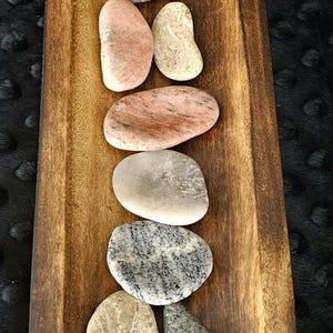 Handmade Worry Stones - Natural Rocks and Stones with Finger Groove for Stress Relief and Calming