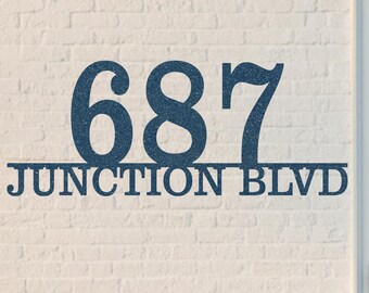 Custom Metal Address Sign for House, Modern Housewarming Gift