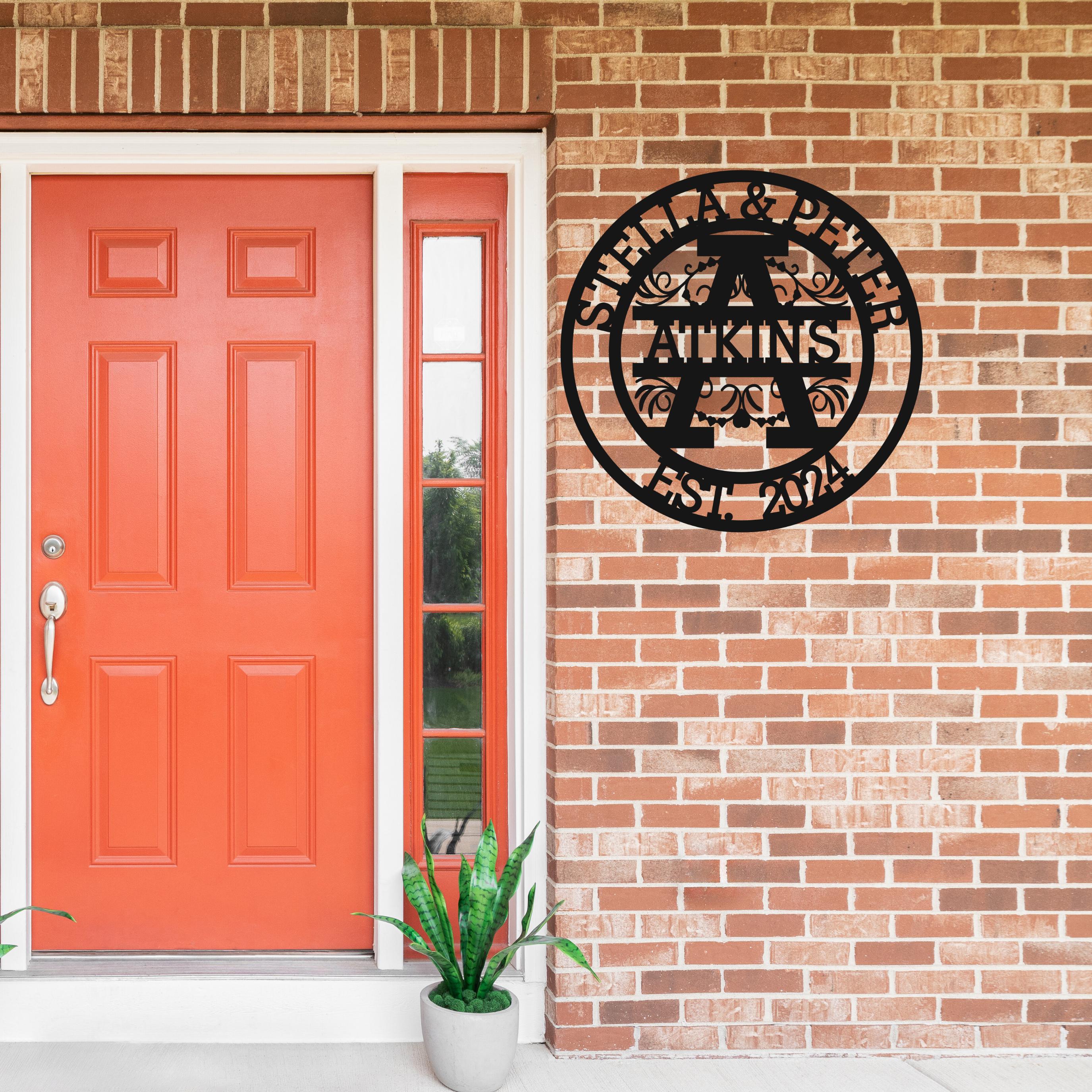 Personalized Metal Name Sign , Custom Metal Wall Art, Family Name Sign ...