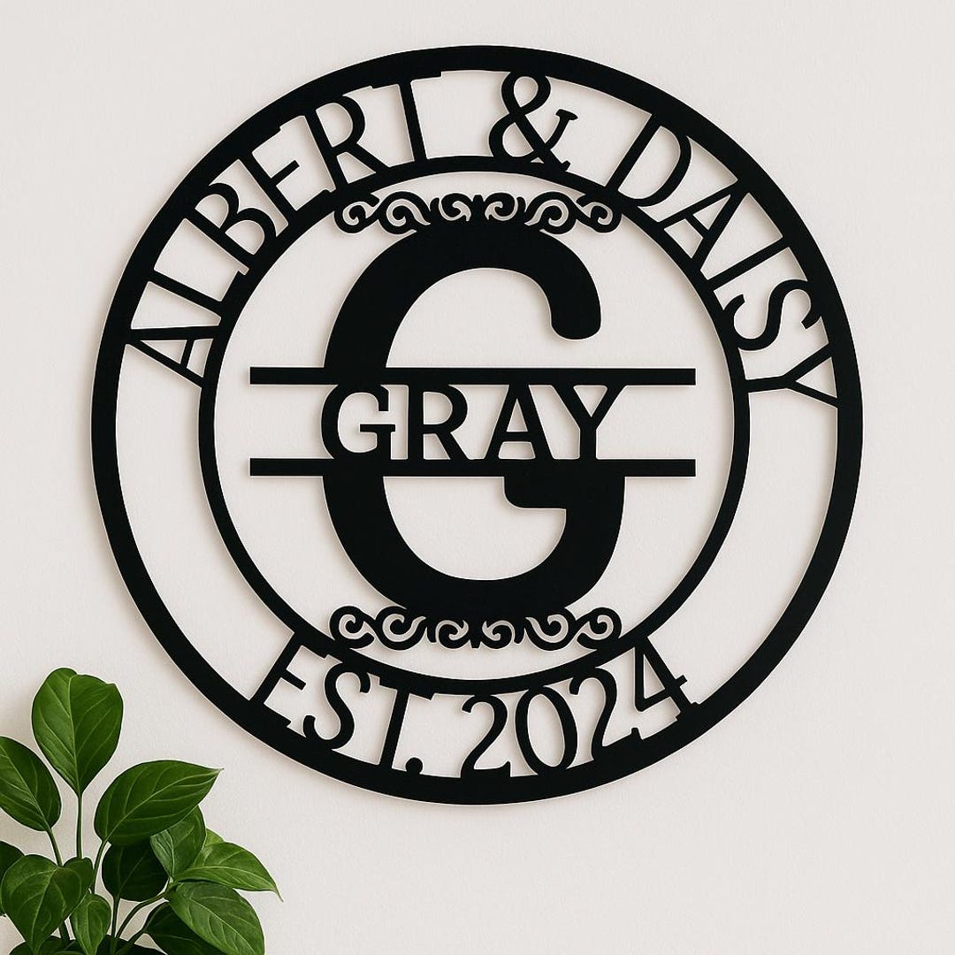 Personalized Metal Family Name Sign - Custom Wall Art - Etsy