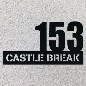 Custom Metal Address Sign: Personalized House Number Plaque