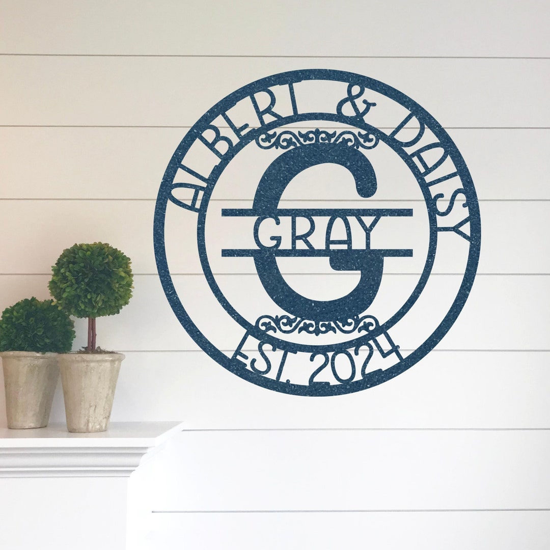 Custom Metal Name Sign: Personalized Family Name Wall Art - Etsy