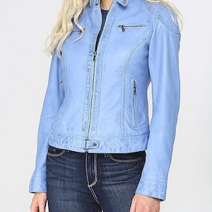 Frauen Lederjacke, handgefertigte Echtleder Bikerjacke für Frauen Benutzerdefinierte Leder Motorradjacke, Cafe Racer Lederjacke Geschenk für Sie