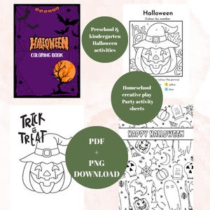 Halloween Coloring Pages for Kids | Preschool & Kindergarten Printable Activity | Fun Holiday Coloring Sheets PDF