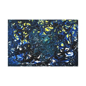 Abstract Blue Swirl Canvas Art, Wall Decor, Modern Home Accent, Colorful Artwork, Gallery Print, Gift for Art Lovers