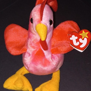 Strut The Rooster 1996 TY Beanie Baby