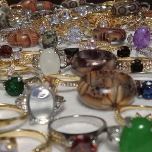 Read Before Purchase Mystery Ring Bags~ Random Hand selected Gold and Silvertone Statement Rings~Costume Jewelry~