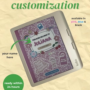 ANPASSAT namn Kobo-låsskärm: Kobo-skärmsläckare, Kobo-bakgrundsbild, kompositionsbok (för Kobo Libra Colour, Clara Color, Kindle Colorsoft)
