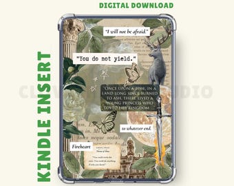 Throne of Glass Kindleケースインサート（Paperwhite、Basic、Colorsoft用） | Kindle印刷用インサート | Kindleステッカー | デジタルダウンロード