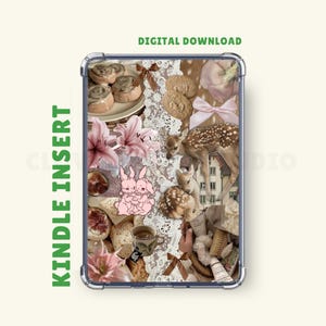 Pretty Reh Kindle Einsatz: Coquette Deer (Printable Kindle Colorsoft, Paperwhite, Basic)