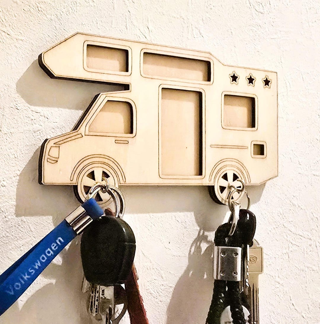 Caravan Key Rack Motorhome Alcove Key Holder FSC Wood | Premium Hard Wax Oil Finish ...