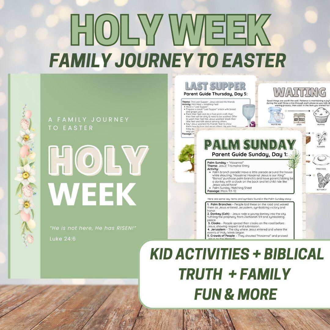 Holy Week Activities for Kids + FAMILY JOURNEY to EASTER | Christian ...