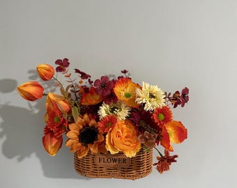 Bloemenmand voor de herfstoogst