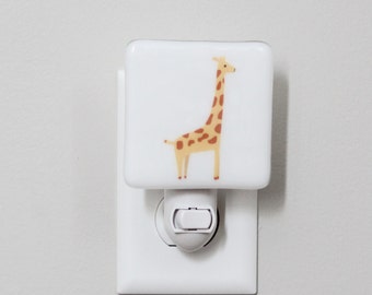 Giraffe Fused Glass Nightlight