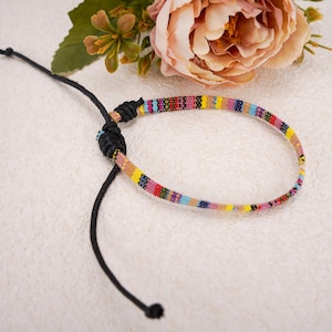 Surfer Armband Set für Männer und Frauen - Handgefertigter Boho Sommer Festival Schmuck - Herren Damen Baumwollarmband Set - Geburtstagsgeschenk