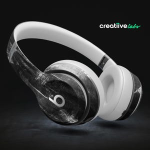 Abstract Black Grunge | Protective Vinyl Decal Wraps for All Beats by Dre Headphones | Solo, Studio, Pro, Mixr, EP, Wireless +