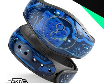 Electric Circuit Board | Vinyl Decal Skin for Disney MagicBand Plus, 2.0 Wrap Waterproof Magic Band Sticker | Ready to Ship