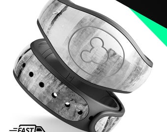 Abstract Black & White Brushstrokes | Vinyl Decal Skin for Disney MagicBand Plus, 2.0 Wrap Waterproof Magic Band Sticker | Ready to Ship