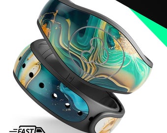 Liquid ink lab V7 | Vinyl Decal Skin for Disney MagicBand Plus, 2.0 Wrap Waterproof Magic Band Sticker | Ready to Ship