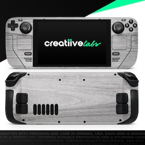 Smooth Gray Wood | Vinyl Skin Wrap | Protective Cover Decal for Valve Steam Deck Console (LCD or OLED)