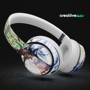 WaterColor Vivid Tree | Protective Vinyl Decal Wraps for All Beats by Dre Headphones | Solo, Studio, Pro, Mixr, EP, Wireless +