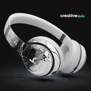 Organic Monochrome V6 | Protective Vinyl Decal Wraps for All Beats by Dre Headphones | Solo, Studio, Pro, Mixr, EP, Wireless +