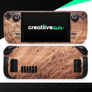 Luxury Natural Wood V5 | Vinyl Skin Wrap | Protective Cover Decal for Valve Steam Deck Console (LCD or OLED)