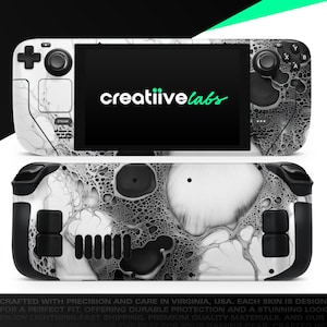 Organic Monochrome V2 | Vinyl Skin Wrap | Protective Cover Decal for Valve Steam Deck Console (LCD or OLED)