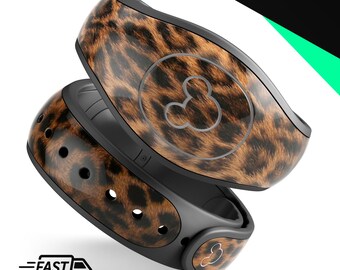 Mirrored Leopard Hide | Vinyl Decal Skin for Disney MagicBand Plus, 2.0 Wrap Waterproof Magic Band Sticker | Ready to Ship