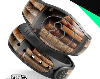 Old Library | Vinyl Decal Skin for Disney MagicBand Plus, 2.0 Wrap Waterproof Magic Band Sticker | Ready to Ship