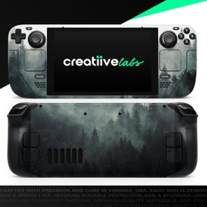 Misty Forest Mountain | Vinyl Skin Wrap | Protective Cover Decal for Valve Steam Deck Console (LCD or OLED)