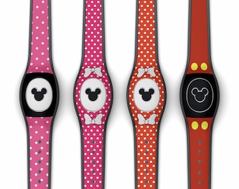 Mister and Misses Mouse 4 Pack Bundle! | Vinyl Decal Skin for Disney MagicBand Plus, 2.0 Wrap Waterproof Magic Band Sticker | Ready to Ship