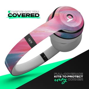 Trazos acrílicos abstractos V1 / Calcomanías protectoras de vinilo para todos los auriculares Beats by Dre / Solo, Studio, Pro, Mixr, EP, inalámbricos + imagen 2