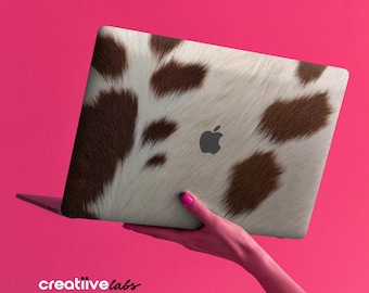 Modern Cowhide Chic V4 | Protective Vinyl Decal Wraps for Long-Term Durability and Protection for MacBooks | Matte/Gloss Finish