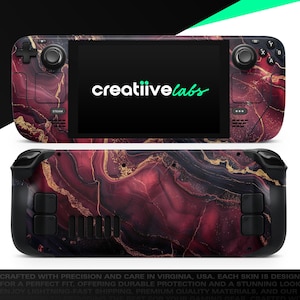 Black Marble Textures 5 | Vinyl Skin Wrap | Protective Cover Decal for Valve Steam Deck Console (LCD or OLED)