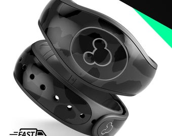 Trendy Black Cheetah Print | Vinyl Decal Skin for Disney MagicBand Plus, 2.0 Wrap Waterproof Magic Band Sticker | Ready to Ship