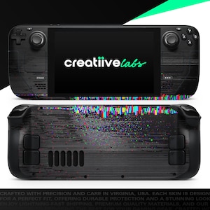 VHS Tape Glitch 3 | Vinyl Haut wickeln | Schutzhülle Aufkleber für Steam Deck Konsole (LCD oder OLED)