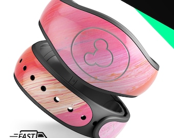 Abstracte acrylstreken V1 | Vinyl sticker skin voor Disney MagicBand Plus, 2.0 waterdichte wrap magische band sticker | Klaar voor verzending