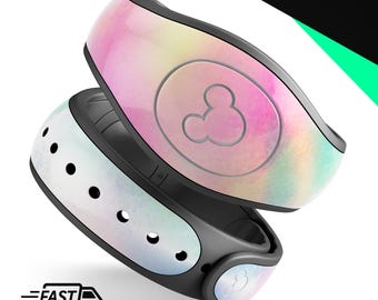 Tie-dyed heldere textuur | Vinyl sticker skin voor Disney MagicBand Plus, 2.0 waterdichte wrap magische band sticker | Klaar voor verzending