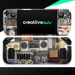 Vintage Radios & Speakers | Vinyl Skin Wrap | Protective Cover Decal for Valve Steam Deck Console (LCD or OLED)