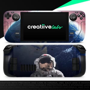 Astronaut V2 | Vinyl Skin Wrap | Protective Cover Decal for Valve Steam Deck Console (LCD or OLED)